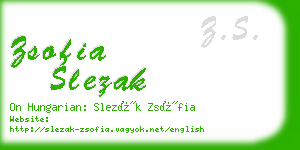 zsofia slezak business card